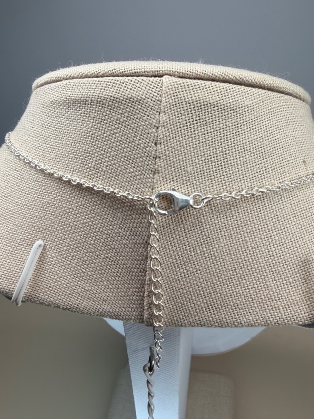 Southwestern Sterling Silver Balloon Opal Bar Pendant Necklace - Picture 8 of 9